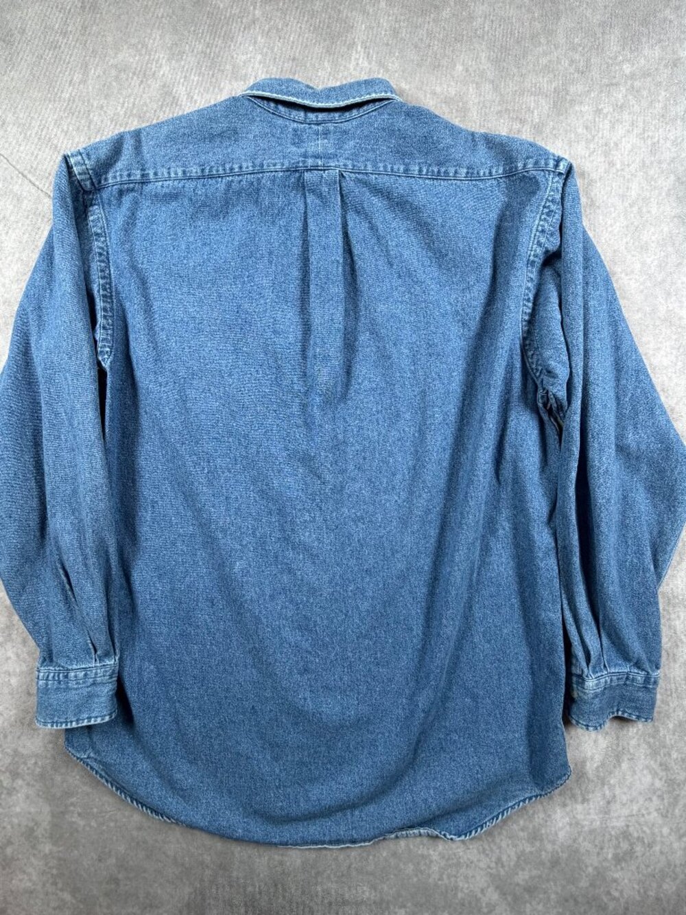 Ralph Lauren Mens Medium Denim Shirt Blue Blaire Red Pony Button Down Vintage - Picture 2 of 10